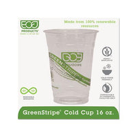 Greenstripe Renewable & Compostable Cold Cups - 16oz., 50-pk, 20 Pk-ct