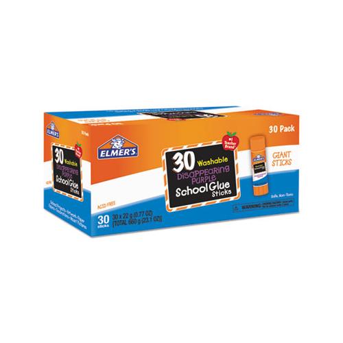 Disappearing Purple All Purpose Glue Sticks, 0.77 Oz, Dries Clear, 30-box
