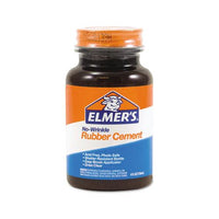 Rubber Cement With Brush Applicator, 4 Oz, Dries Clear
