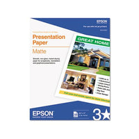 Matte Presentation Paper, 4.9 Mil, 8.5 X 11, Matte Bright White, 100-pack