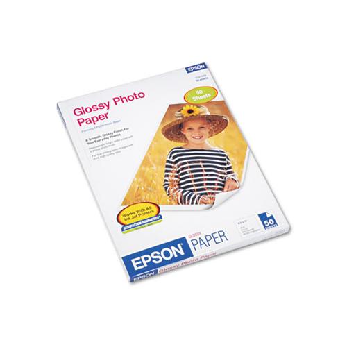 Glossy Photo Paper, 9.4 Mil, 8.5 X 11, Glossy White, 50-pack