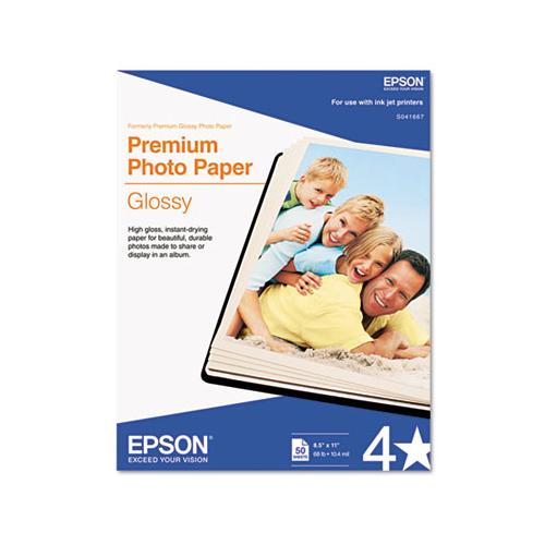 Premium Photo Paper, 10.4 Mil, 8.5 X 11, High-gloss White, 50-pack