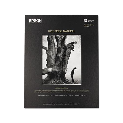 Hot Press Natural Fine Art Paper, 17 Mil, 17 X 22, Smooth Matte Natural, 25-pack