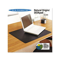 Natural Origins Desk Pad, 36 X 20, Matte, Black