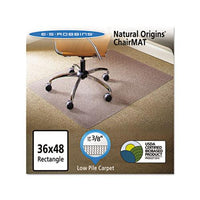 Natural Origins Chair Mat For Carpet, 36 X 48, Clear