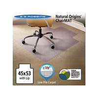 Natural Origins Chair Mat With Lip For Carpet, 45 X 53, Clear