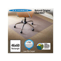 Natural Origins Chair Mat For Carpet, 46 X 60, Clear