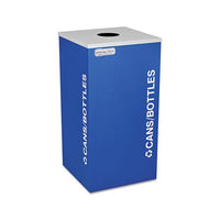 Kaleidoscope Collection Bottle-can-recycling Receptacle, 24 Gal, Royal Blue