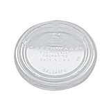 Portion Cup Lids, Fits 3.25-5.5oz Cups, Clear, 2500-carton