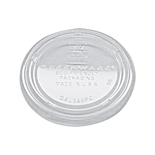 Portion Cup Lids, Fits 3.25-5.5oz Cups, Clear, 2500-carton