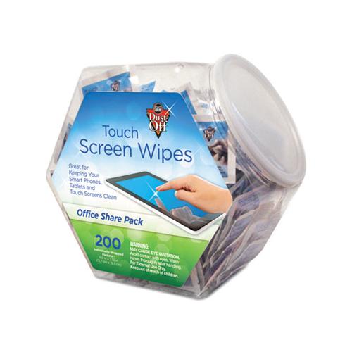 Touch Screen Wipes, 5 X 6, 200 Individual Foil Packets