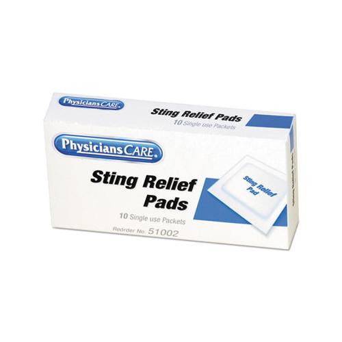 First Aid Sting Relief Pads, 10-box