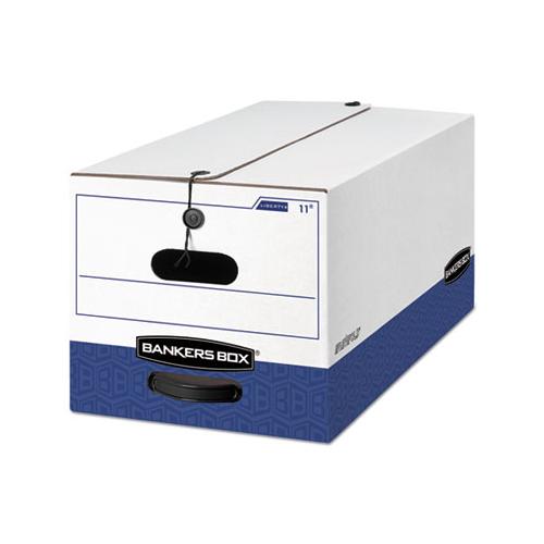 Liberty Heavy-duty Strength Storage Boxes, Letter Files, 12.25" X 24.13" X 10.75", White-blue, 12-carton