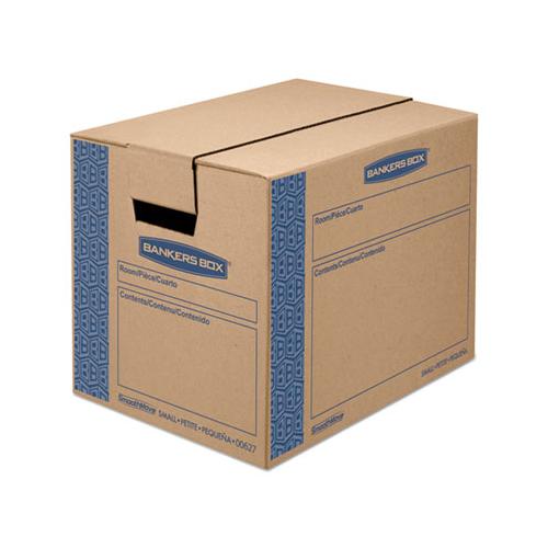 Smoothmove Prime Moving & Storage Boxes, Small, Regular Slotted Container (rsc), 16" X 12" X 12", Brown Kraft-blue, 10-carton