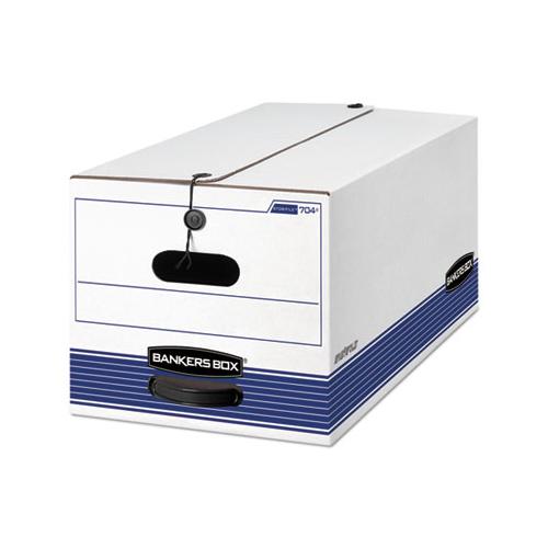 Stor-file Medium-duty Strength Storage Boxes, Letter Files, 12.25" X 24.13" X 10.75", White-blue, 12-carton