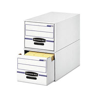 Stor-drawer Basic Space-savings Storage Drawers, Legal Files, 16.75" X 19.5" X 11.5", White-blue, 6-carton