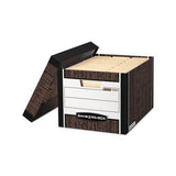 R-kive Heavy-duty Storage Boxes, Letter-legal Files, 12.75" X 16.5" X 10.38", Woodgrain, 12-carton