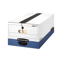 Liberty Plus Heavy-duty Strength Storage Boxes, Legal Files, 15.25" X 24.13" X 10.75", White-blue, 12-carton