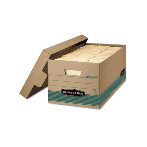 Stor-file Medium-duty Storage Boxes, Letter Files, 12.88" X 25.38" X 10.25", Kraft-green, 12-carton