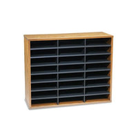 Literature Organizer, 24 Letter Sections, 29 X 11 7-8 X 23 7-16, Medium Oak