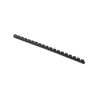 Plastic Comb Bindings, 1-4" Diameter, 20 Sheet Capacity, Black, 25 Combs-pack