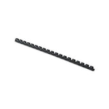 Plastic Comb Bindings, 1-4" Diameter, 20 Sheet Capacity, Black, 25 Combs-pack