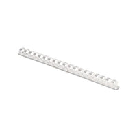 Plastic Comb Bindings, 3-8" Diameter, 55 Sheet Capacity, White, 100 Combs-pack