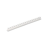 Plastic Comb Bindings, 1-2" Diameter, 90 Sheet Capacity, White, 100 Combs-pack