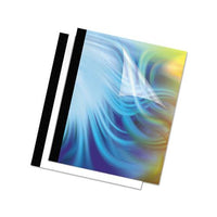 Thermal Binding System Covers, 180-sheet Cap, 11 X 8 1-2, Clear-black, 10-pack