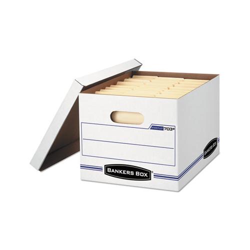 Stor-file Storage Box, Letter-legal Files, 12.5" X 16.25" X 10.5", White, 6-pack