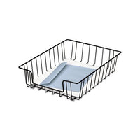 Wire Desk Tray Organizer, 1 Section, Letter Size Files, 10" X 14.13" X 3", Black
