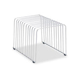 Wire Desktop Organizer, 11 Sections, Letter To Legal Size Files, 9" X 11.38" X 8", Silver