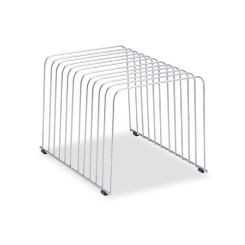 Wire Desktop Organizer, 11 Sections, Letter To Legal Size Files, 9" X 11.38" X 8", Silver