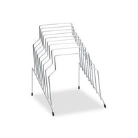 Wire Step File, 8 Sections, Letter To Legal Size Files, 10.13" X 12.13" X 11.81", Silver