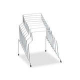 Wire Step File, 8 Sections, Letter To Legal Size Files, 10.13" X 12.13" X 11.81", Silver