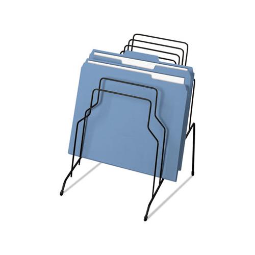 Wire Step File, 8 Sections, Letter To Legal Size Files, 10.13" X 12.13" X 11.19", Black