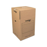 Smoothmove Wardrobe Box, Regular Slotted Container (rsc), 24" X 24" X 40", Brown Kraft-blue, 3-carton