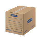 Smoothmove Basic Moving Boxes, Small, Regular Slotted Container (rsc), 16" X 12" X 12", Brown Kraft-blue, 25-bundle