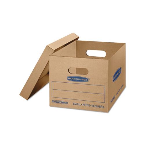 Smoothmove Classic Moving & Storage Boxes, Small, Half Slotted Container (hsc), 15" X 12" X 10", Brown Kraft-blue, 15-carton