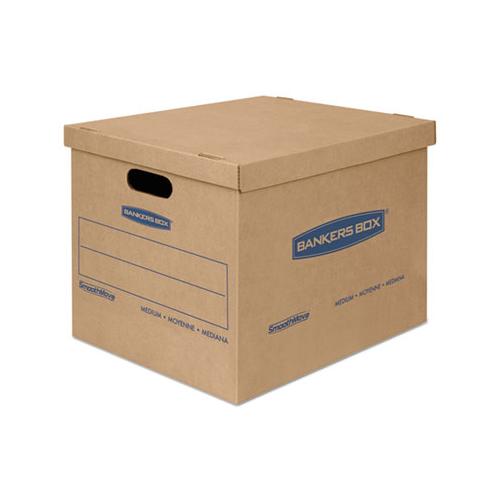 Smoothmove Classic Moving & Storage Boxes, Small, Half Slotted Container (hsc), 15" X 12" X 10", Brown Kraft-blue, 20-carton