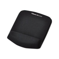 Plushtouch Mouse Pad With Wrist Rest, Foam, Black, 7.25 X 9.38