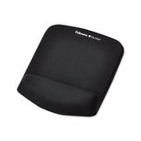 Plushtouch Mouse Pad With Wrist Rest, Foam, Black, 7.25 X 9.38