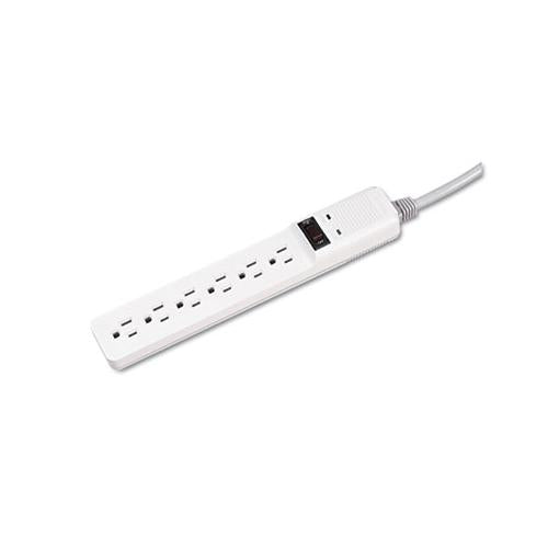 Basic Home-office Surge Protector, 6 Outlets, 6 Ft Cord, 450 Joules, Platinum