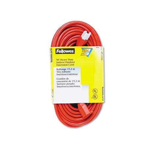 Indoor-outdoor Heavy-duty 3-prong Plug Extension Cord, 1-outlet, 50ft, Orange