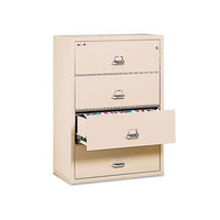 Four-drawer Lateral File, 31.13w X 22.13d X 52.75h, Ul Listed 350°, Letter-legal, Parchment