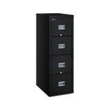 Patriot Insulated Four-drawer Fire File, 17.75w X 25d X 52.75h, Black