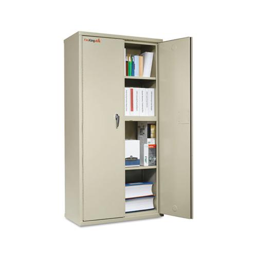 Storage Cabinet, 36w X 19 1-4d X 72h, Ul Listed 350°, Parchment