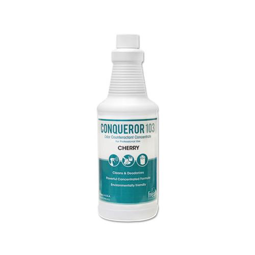 Conqueror 103 Odor Counteractant Concentrate, Cherry, 32 Oz Bottle, 12-carton