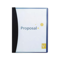 Report Cover W-hidden Swing Clip, Letter Size, Black