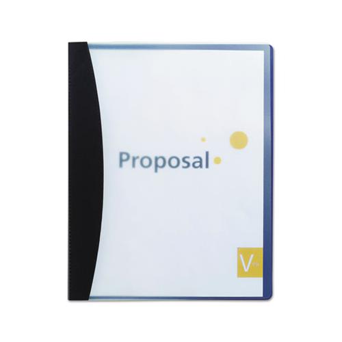 Report Cover W-hidden Swing Clip, Letter Size, Black